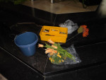 Gereedschap voor de bloemstukken